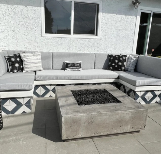 Foam Cushion + Standard Patio Cover w/ Knife Edge Seam